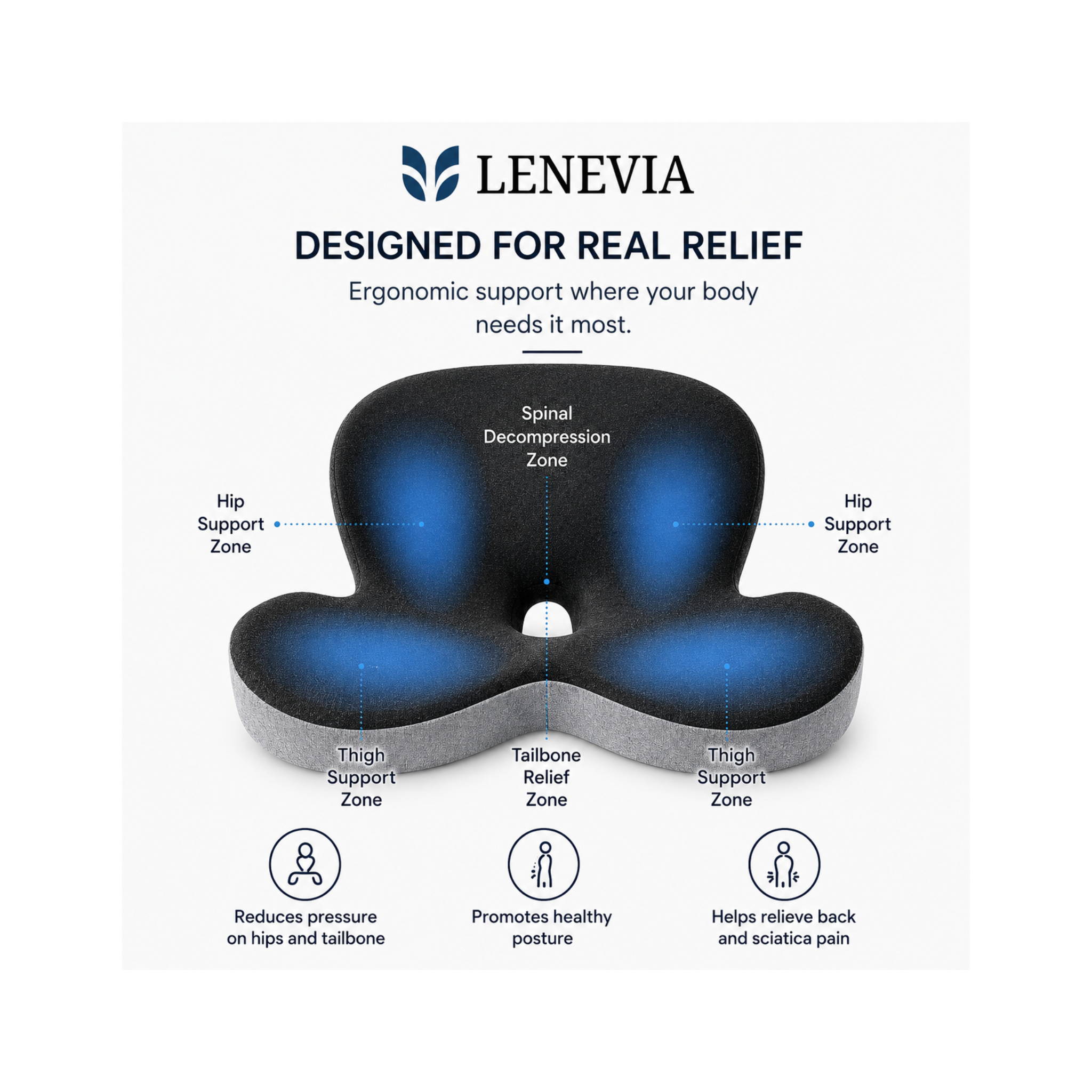 ComfortCore™ Ergonomic Seat Cushion